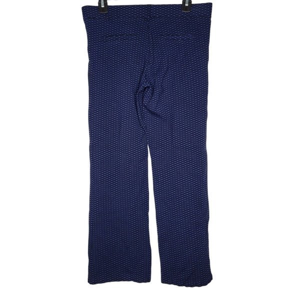 Betabrand Medium Black Blue Hearts Pull On Bootcut Yoga Stretch Work Pants - Picture 2 of 5